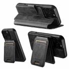 For iPhone 13 Pro Suteni Q05S2 3-in-1 Detachable Vertical Flip Wallet MagSafe Leather Phone Case(Black) - 3
