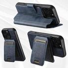 For iPhone 13 Pro Suteni Q05S2 3-in-1 Detachable Vertical Flip Wallet MagSafe Leather Phone Case(Blue) - 3