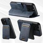 For iPhone 12 Pro Max Suteni Q05S2 3-in-1 Detachable Vertical Flip Wallet MagSafe Leather Phone Case(Blue) - 3