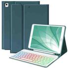 For iPad Air 2022 / 2020 10.9 Magnetic Bluetooth Color Keyboard Case(Dark Night Green) - 1