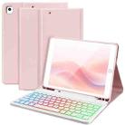 For iPad Air 2022 / 2020 10.9 Magnetic Bluetooth Color Keyboard Case(Cherry Pink) - 1