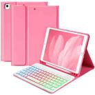 For iPad Air 2022 / 2020 10.9 Magnetic Bluetooth Color Keyboard Case(Begonia Red) - 1