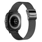 For Samsung Galaxy Watch Ultra 47mm / Ultra 2025 Turtle Buckle Milanese Metal Watch Band(Black) - 2