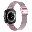 For Samsung Galaxy Watch Ultra 47mm / Ultra 2025 Turtle Buckle Milanese Metal Watch Band(Rose Pink) - 2