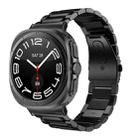 For Samsung Galaxy Watch Ultra 47mm / Ultra 2025 Three Beads Stainless Steel Watch Band(Black) - 1