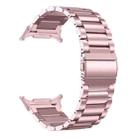 For Samsung Galaxy Watch Ultra 47mm / Ultra 2025 Three Beads Stainless Steel Watch Band(Rose Pink) - 2