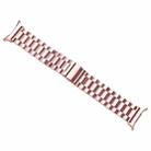 For Samsung Galaxy Watch Ultra 47mm / Ultra 2025 Three Beads Stainless Steel Watch Band(Rose Pink) - 3
