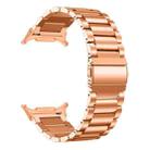 For Samsung Galaxy Watch Ultra 47mm / Ultra 2025 Three Beads Stainless Steel Watch Band(Rose Gold) - 2