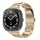 For Samsung Galaxy Watch Ultra 47mm / Ultra 2025 Three Beads Stainless Steel Watch Band(Vintage Gold) - 1
