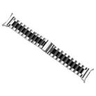 For Samsung Galaxy Watch Ultra 47mm / Ultra 2025 Three Beads Stainless Steel Watch Band(Silver Black) - 3