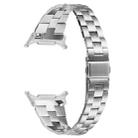 For Samsung Galaxy Watch Ultra 47mm / Ultra 2025 Three Beads Slim Stainless Steel Watch Band(Silver) - 2