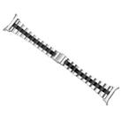 For Samsung Galaxy Watch Ultra 47mm / Ultra 2025 Three Beads Slim Stainless Steel Watch Band(Silver Black) - 3