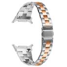 For Samsung Galaxy Watch Ultra 47mm / Ultra 2025 Three Beads Slim Stainless Steel Watch Band(Silver Rose Gold) - 2