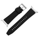 For Samsung Galaxy Watch Ultra 47mm / Ultra 2025 Silver Buckle Nappa Genuine Leather Watch Band(Black) - 2