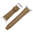 For Samsung Galaxy Watch Ultra 47mm / Ultra 2025 Silver Buckle Nappa Genuine Leather Watch Band(Light Brown) - 2