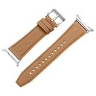 For Samsung Galaxy Watch Ultra 47mm / Ultra 2025 Silver Buckle Nappa Genuine Leather Watch Band(Camel) - 2