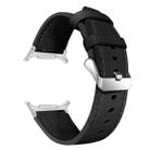 For Samsung Galaxy Watch Ultra 47mm / Ultra 2025 Dual Sides Lychee Genuine Leather Watch Band(Black) - 2