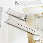 For Samsung Galaxy Watch Ultra 47mm / Ultra 2025 Dual Sides Lychee Genuine Leather Watch Band(White) - 3