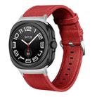 For Samsung Galaxy Watch Ultra 47mm / Ultra 2025 Dual Sides Lychee Genuine Leather Watch Band(Red) - 1