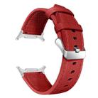 For Samsung Galaxy Watch Ultra 47mm / Ultra 2025 Dual Sides Lychee Genuine Leather Watch Band(Red) - 2