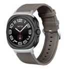 For Samsung Galaxy Watch Ultra 47mm / Ultra 2025 Dual Sides Lychee Genuine Leather Watch Band(Gray) - 1