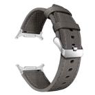 For Samsung Galaxy Watch Ultra 47mm / Ultra 2025 Dual Sides Lychee Genuine Leather Watch Band(Gray) - 2