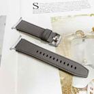 For Samsung Galaxy Watch Ultra 47mm / Ultra 2025 Dual Sides Lychee Genuine Leather Watch Band(Gray) - 3