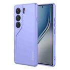 For Tecno Camon 40 Pro 4G ENKAY Liquid Silicone Soft Shockproof Phone Case(Purple) - 1