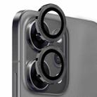 For OPPO Reno14 Pro Global NORTHJO Camera Lens Protector CD Metal Ring Tempered Glass Film(Black) - 2