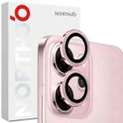 For OPPO Reno14 Pro Global NORTHJO Camera Lens Protector CD Metal Ring Tempered Glass Film(Pink) - 1