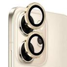 For OPPO Reno14 Pro Global NORTHJO Camera Lens Protector CD Metal Ring Tempered Glass Film(Gold) - 2