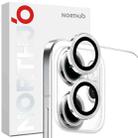 For OPPO Reno14 F 5G NORTHJO Camera Lens Protector CD Metal Ring Tempered Glass Film(Silver) - 1