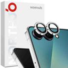 For Samsung Galaxy Z Flip7 5G NORTHJO Camera Lens Protector CD Metal Ring Tempered Glass Film(Silver) - 1