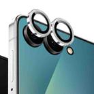 For Samsung Galaxy Z Flip7 5G NORTHJO Camera Lens Protector CD Metal Ring Tempered Glass Film(Silver) - 2