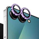 For Samsung Galaxy Z Flip7 5G NORTHJO Camera Lens Protector CD Metal Ring Tempered Glass Film(Purple) - 2