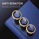 For Samsung Galaxy Z Fold7 5G NORTHJO Camera Lens Protector CD Metal Ring Tempered Glass Film(Gold) - 3