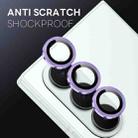 For Samsung Galaxy Z Fold7 5G NORTHJO Camera Lens Protector CD Metal Ring Tempered Glass Film(Purple) - 3