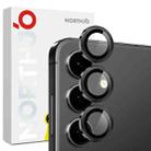 For Samsung Galaxy S25 FE 5G NORTHJO Camera Lens Protector CD Metal Ring Tempered Glass Film(Black) - 1