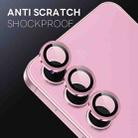 For Samsung Galaxy S25 FE 5G NORTHJO Camera Lens Protector CD Metal Ring Tempered Glass Film(Pink) - 3