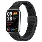 For Xiaomi Smart Band 9 Pro / Redmi Watch 5 Slim Magnetic Buckle Braided Loop Watch Band(Graphite Black) - 1