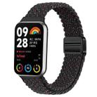 For Xiaomi Smart Band 9 Pro / Redmi Watch 5 Slim Magnetic Buckle Braided Loop Watch Band(Starlight Black) - 1