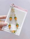 Luminous Persimmon Crystal Phone Chain(Orange) - 1