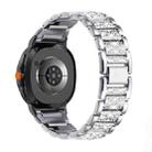 For Samsung Galaxy Watch8 / Watch8 Classic Triple Beads Diamond Metal Watch Band(Silver) - 1
