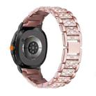 For Samsung Galaxy Watch8 / Watch8 Classic Triple Beads Diamond Metal Watch Band(Rose Pink) - 1