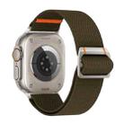 For Apple Watch 42mm / 41mm / 40mm / 38mm Watchman Mechanical Buckle Nylon Watch Band(Dark Army Green) - 1