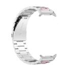 For Samsung Galaxy Watch Ultra 47mm / Ultra 2025 Three Beads Stainless Steel Watch Band with Removal Tool(Silver Pink) - 2