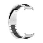 For Samsung Galaxy Watch Ultra 47mm / Ultra 2025 Three Beads Stainless Steel Watch Band with Removal Tool(Silver Black) - 2