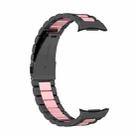 For Samsung Galaxy Watch Ultra 47mm / Ultra 2025 Three Beads Stainless Steel Watch Band with Removal Tool(Black Pink) - 2