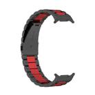 For Samsung Galaxy Watch Ultra 47mm / Ultra 2025 Three Beads Stainless Steel Watch Band with Removal Tool(Black Red) - 2