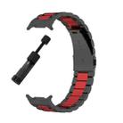 For Samsung Galaxy Watch Ultra 47mm / Ultra 2025 Three Beads Stainless Steel Watch Band with Removal Tool(Black Red) - 3